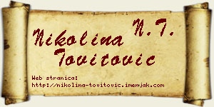 Nikolina Tovitović vizit kartica